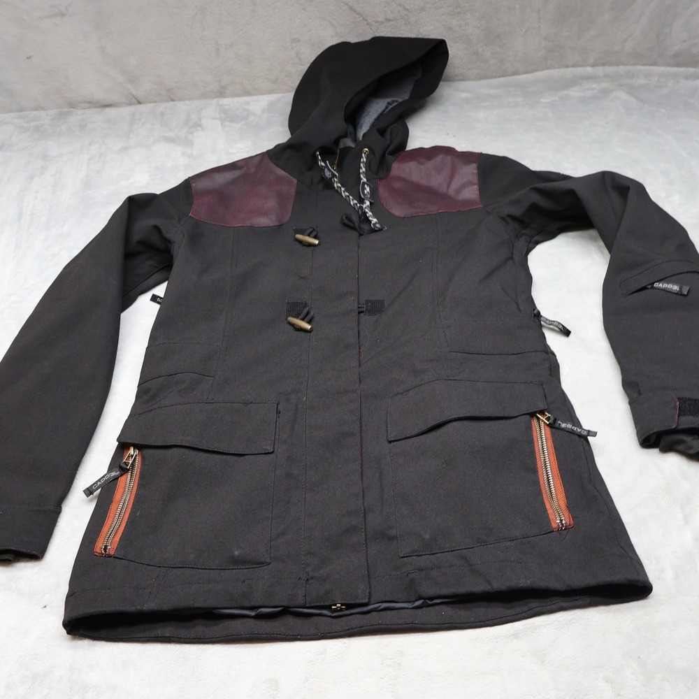 Cappel Ride Snowboards Jacket Womens Small Black Toggle Waterproof Snow Ski Coat